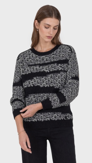 KARL LAGERFELD - oryginalny sweter melanż - XS/S