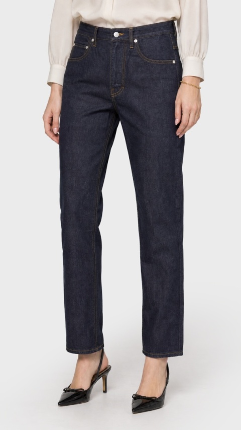 LIS LAREIDA niebanalne spodnie jeans prosty krój 34