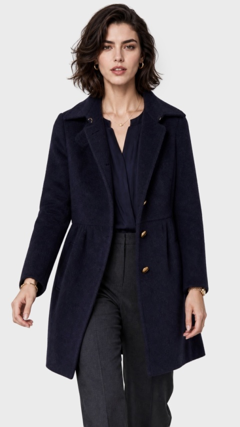 RED VALENTINO - luksusowy płaszcz alpaka wełna - S