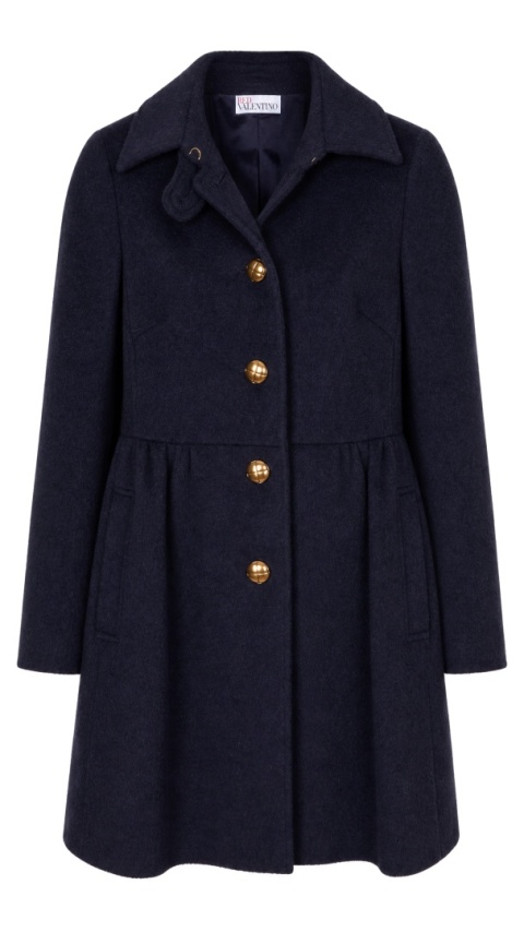 RED VALENTINO - luksusowy płaszcz alpaka wełna - S