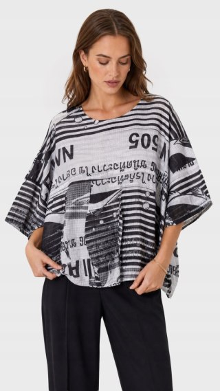 RUNDHOLZ artystyczna bluzka bawełna monochromatyczna oversize M/L/XL