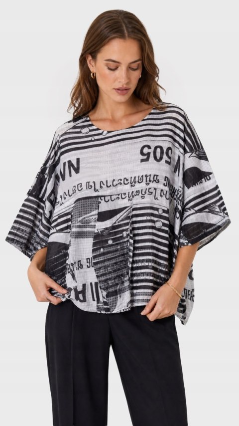 RUNDHOLZ artystyczna bluzka bawełna monochromatyczna oversize M/L/XL