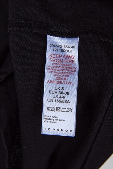 TOPSHOP - wyszukana bluzka motyw twarzy haftowana bawełna - S