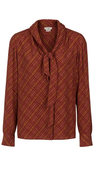 YVES SAINT LAURENT RIVE GAUCHE zjawiskowa bluzka jedwab piękne kolory 36