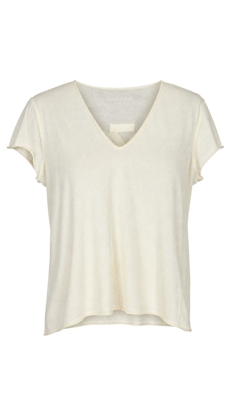 ZADIG&VOLTAIRE luźna bluzka mięciutka bawełna cream S/M