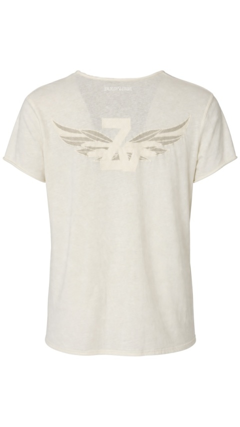 ZADIG&VOLTAIRE luźna bluzka mięciutka bawełna cream S/M