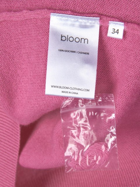 BLOOM delikatny jak chmurka sweter kaszmir energetyczny róż S