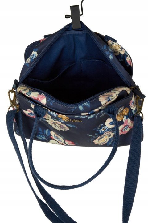 CATH KIDSTON wyjątkowa kolorowa torebka ciemny granat matowa piękne kwiaty
