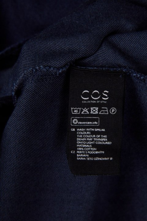 COS sukienka koszulowa z kieszeniami bawełna denim luźny krój 44