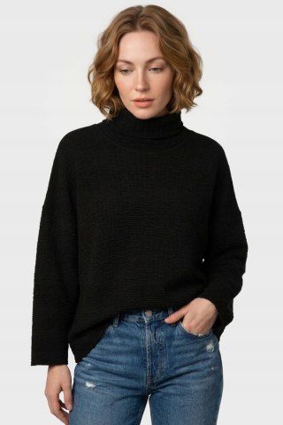 ESKANDAR luksusowy mięciutki sweter fakturowana wełna oversize one size