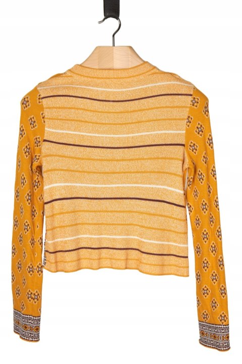 FREE PEOPLE fantastyczny sweter miodowy kolor piękne wzory S