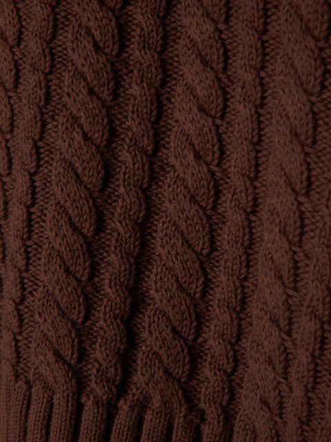 FRENCH CONNECTION mięciutki sweter kamizelka bawełna mleczna czekolada M/L