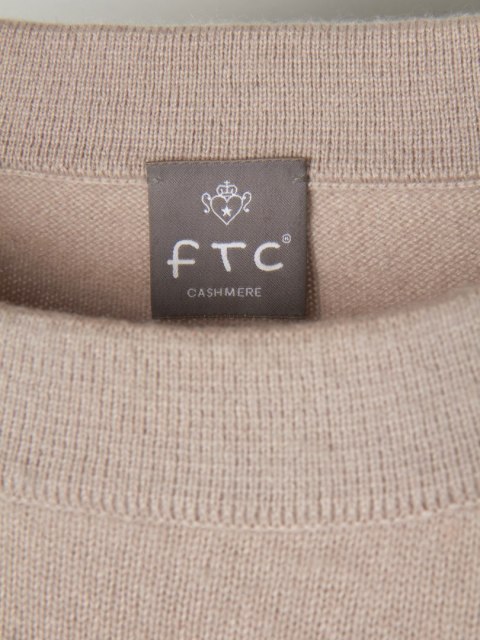 FTC CASHMERE luksusowy mięciutki sweter kaszmir pastelowy brudny róż M