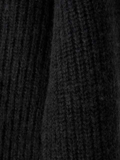 JANE LUSHKA ciekawy sweter szarpane brzegi piękna szarość wełna S