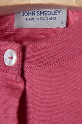 JOHN SMEDLEY niesamowicie mięciutki sweter wełna merynosa słodki róż S