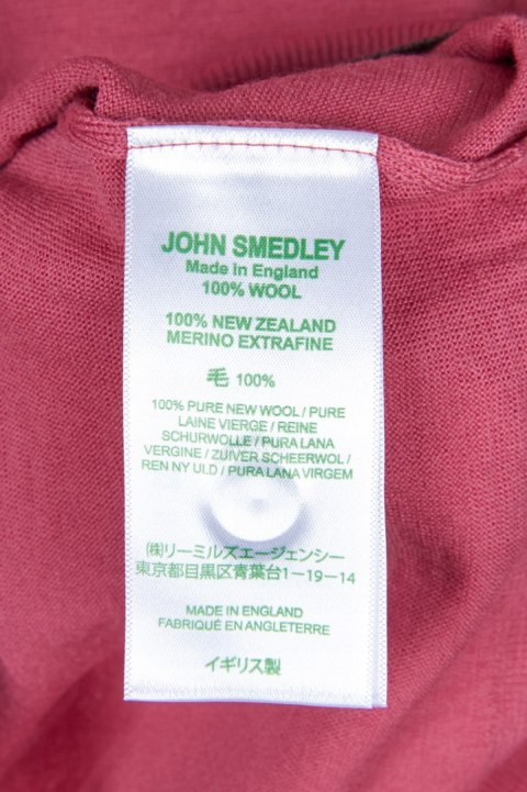 JOHN SMEDLEY niesamowicie mięciutki sweter wełna merynosa słodki róż S