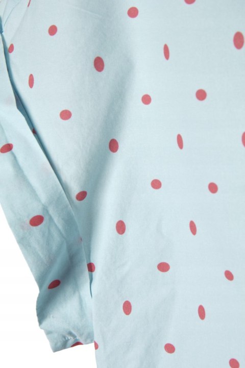 LUISA CERANO śliczna bluzka koszulowa bawełna drobne groszki oversize 38