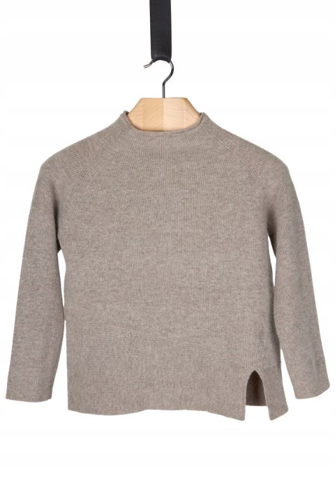 MAX&MOI PARIS wyszukany mięciutki sweter wełna kaszmir kakaowy kolor S