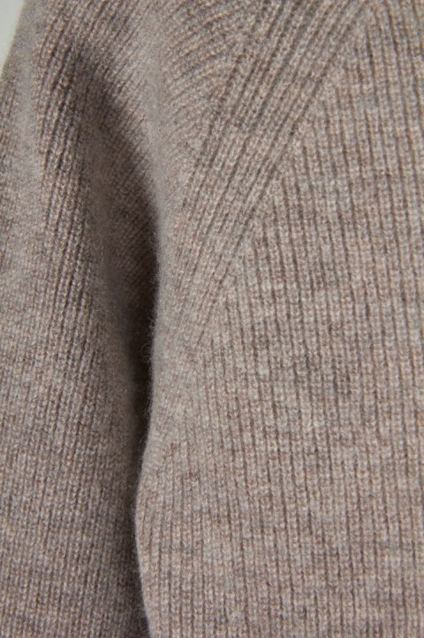 MAX&MOI PARIS wyszukany mięciutki sweter wełna kaszmir kakaowy kolor S