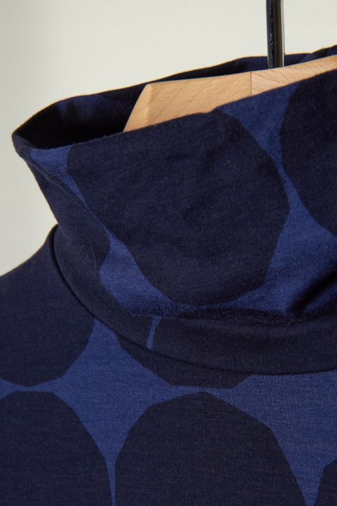 MARIMEKKO fenomenalna bluzka ogromne grochy wiskoza M/L