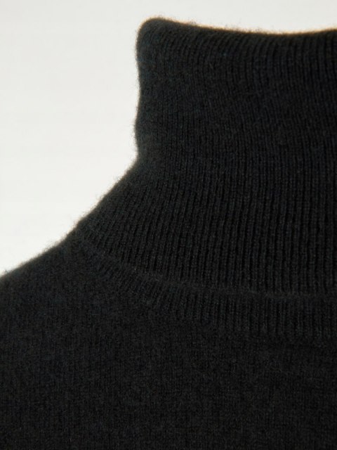 MASSIMO DUTTI mięciutki sweter wełna kaszmir ciemna butelkowa zieleń S