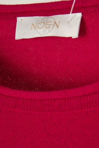 NOEN ponadczasowy sweter tunika bawełna piękna czerwień oversize 44
