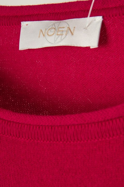 NOEN ponadczasowy sweter tunika bawełna piękna czerwień oversize 44