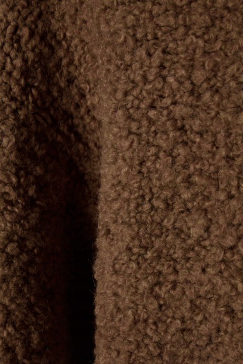 Niepowtarzalny mięciutki włoski sweter boucle z domieszką wełny one size