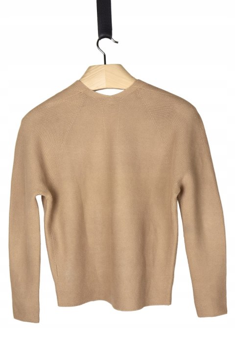 UNIQLO bezszwowy sweter bawełna luźny krój camelowy kolor S