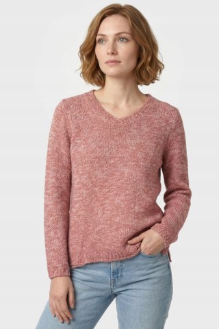 WRAP LONDON niebanalny mięciutki sweter alpaka koralowy melanż 42