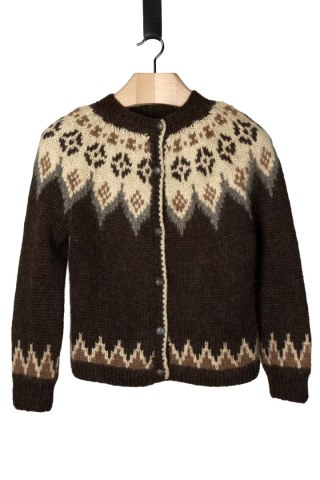 Zawsze modny bezszwowy sweter norweski styl wełna rękodzieło hand made S/M