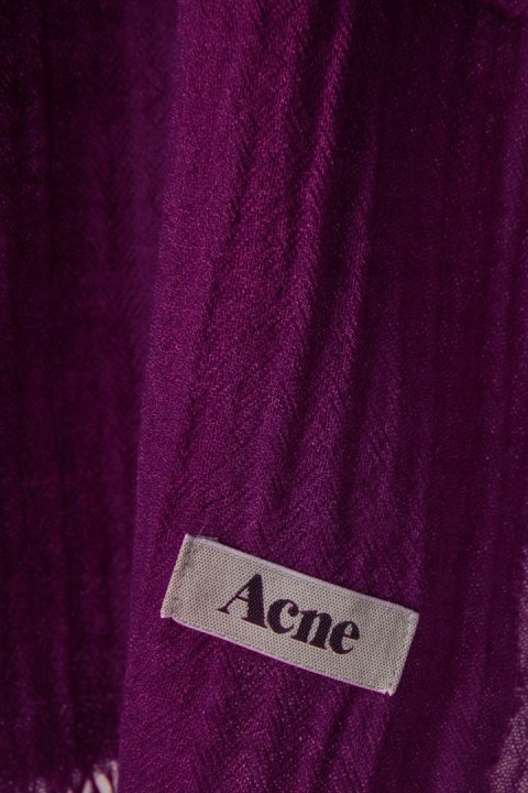 ACNE delikatny mięciutki szal wełna piękny cyklamen