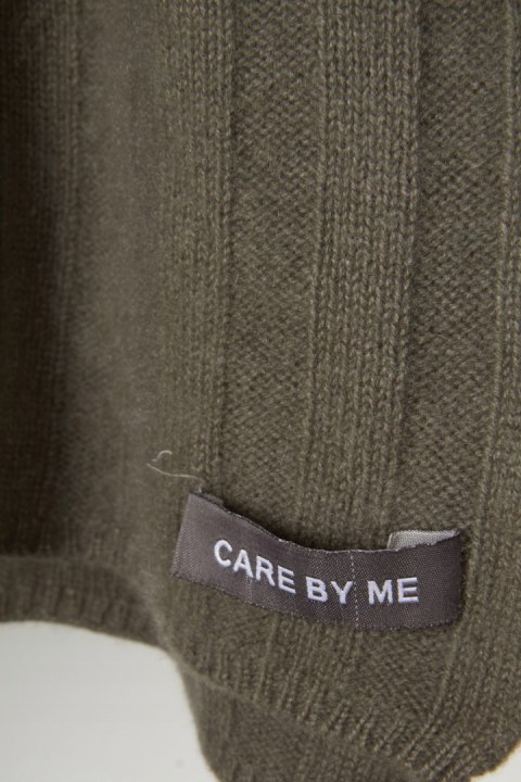 CARE BY ME mięciutki ogromny szal luksusowej duńskiej marki kaszmir khaki