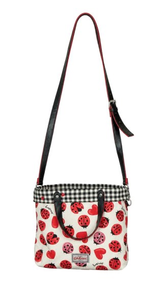 CATH KIDSTON wyjątkowa kolorowa torba dwustronna bawełna biedronki