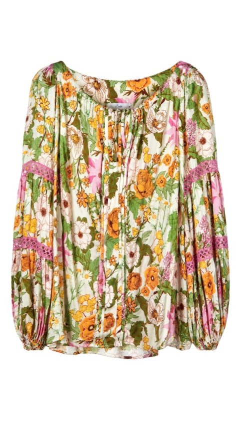 DEVOTION TWINS wyszukana bluzka kwiaty wiskoza rayon one size