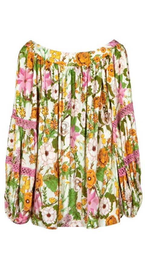 DEVOTION TWINS wyszukana bluzka kwiaty wiskoza rayon one size