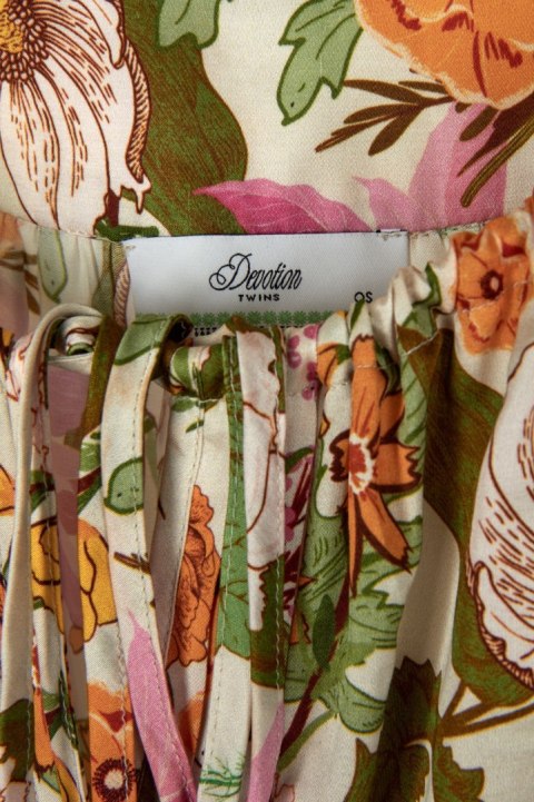 DEVOTION TWINS wyszukana bluzka kwiaty wiskoza rayon one size