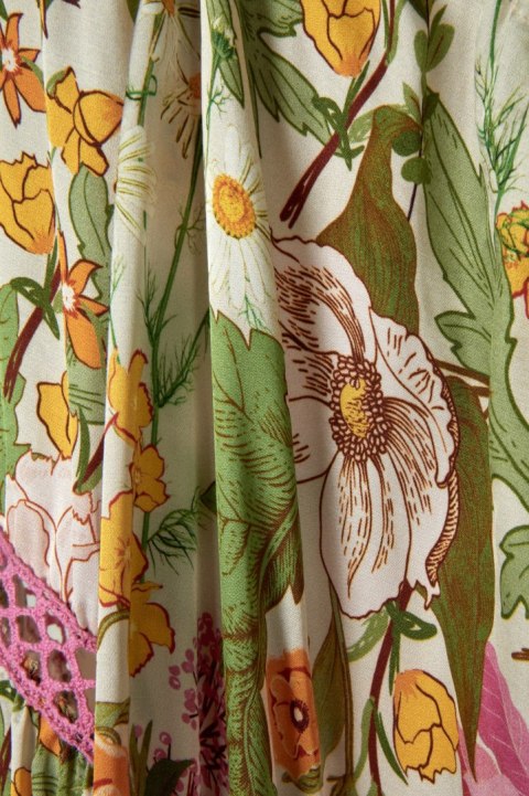DEVOTION TWINS wyszukana bluzka kwiaty wiskoza rayon one size