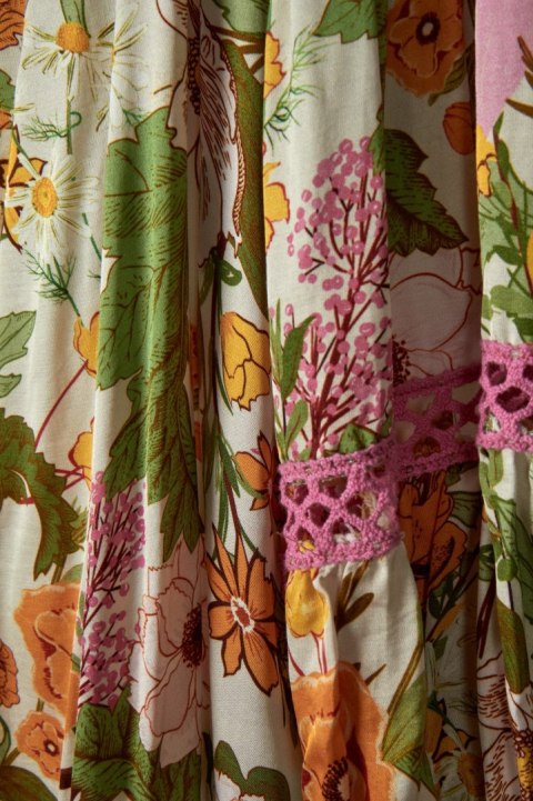 DEVOTION TWINS wyszukana bluzka kwiaty wiskoza rayon one size