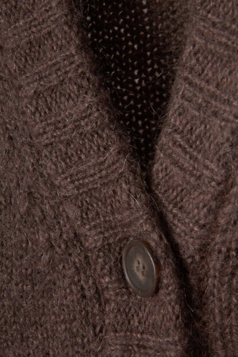 KAPPAHL KAY/DAY mięciutki sweter z domieszką wełny gorzka czekolada XL/2XL