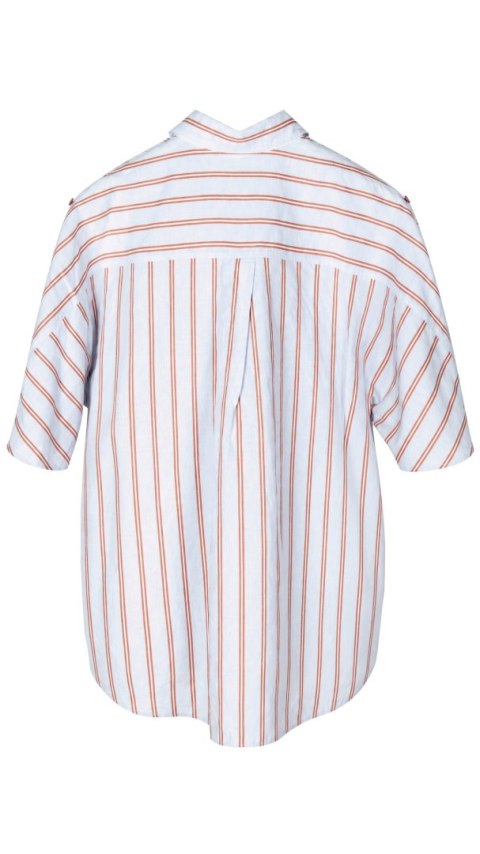LUISA CERANO śliczna bluzka koszulowa bawełna w paski oversize 38/40