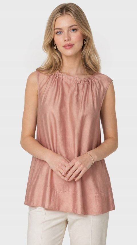 MARKS&SPENCER bluzka lyocell inaczej sztuczny jedwab light terracotta 40