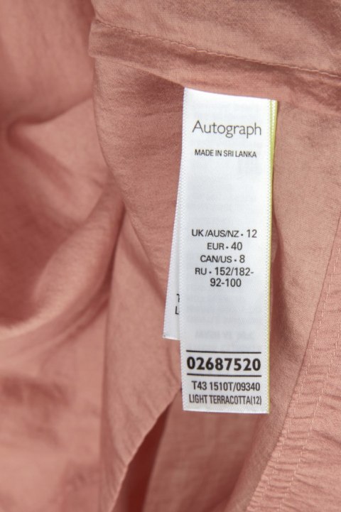 MARKS&SPENCER bluzka lyocell inaczej sztuczny jedwab light terracotta 40