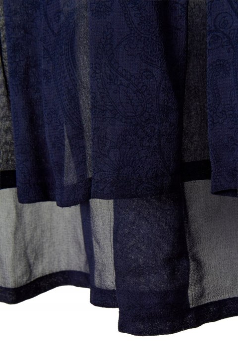PEPE JEANS delikatna bluzka wiskoza zdobiona haftem efekt gradientu S