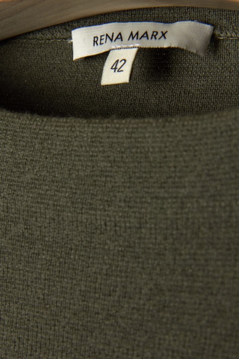 RENA MARX mięciutki sweter delikatna wełna kolor khaki 40