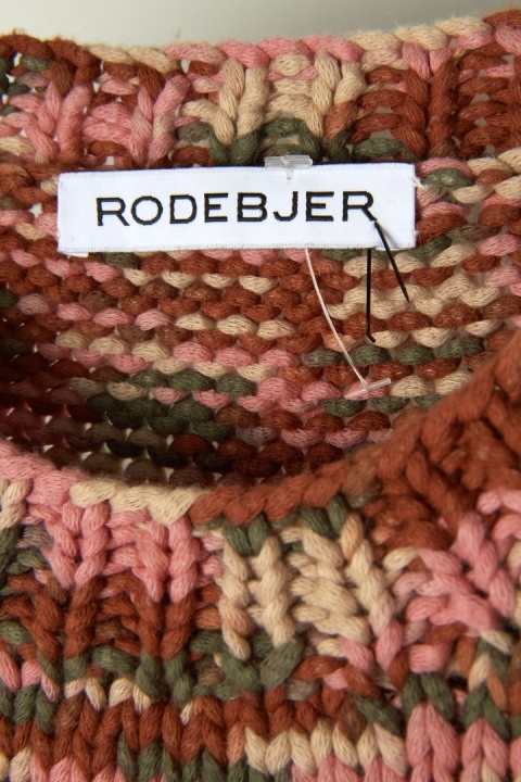RODEBJER luksusowy mięciutki sweter bawełna nylon kamuflażowy melanż XS