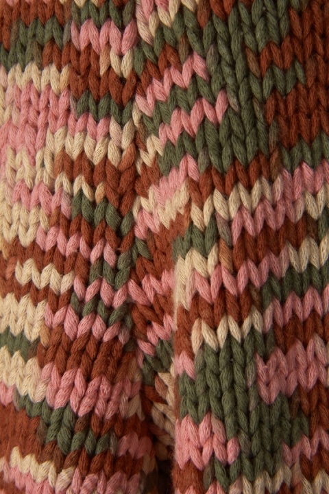 RODEBJER luksusowy mięciutki sweter bawełna nylon kamuflażowy melanż XS
