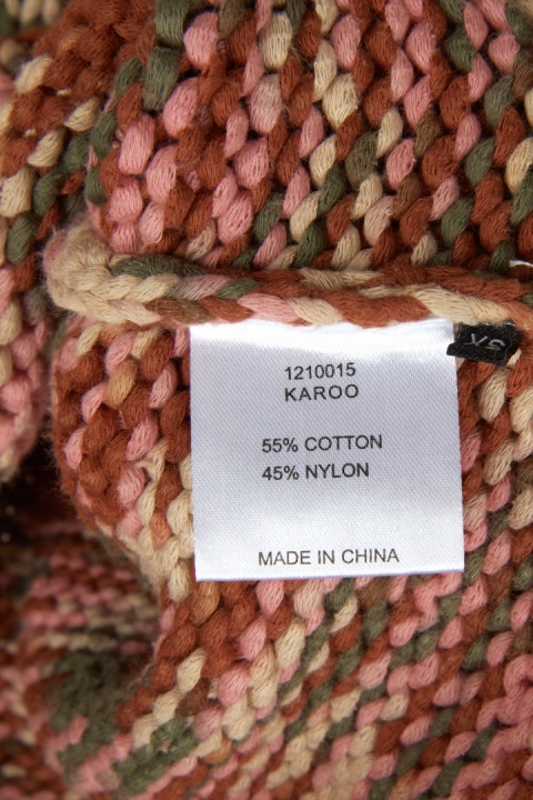 RODEBJER luksusowy mięciutki sweter bawełna nylon kamuflażowy melanż XS