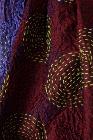 Śliczny dwustronny indyjski podwójny szal silk haft kantha ręcznie tkany