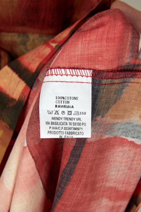 WENDY TRENDY włoska kolorowa sukienka z kieszeniami bawełna luźny krój L/XL
